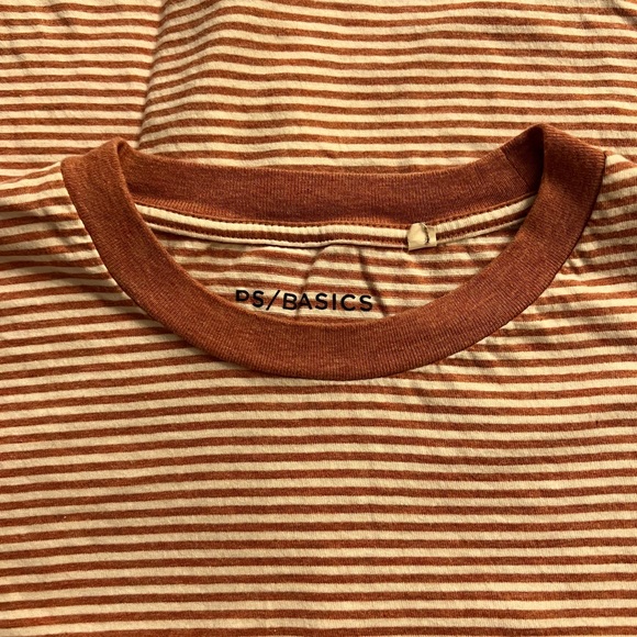 Mens PACSUN Red & White Striped T-Shirt - Picture 4 of 4